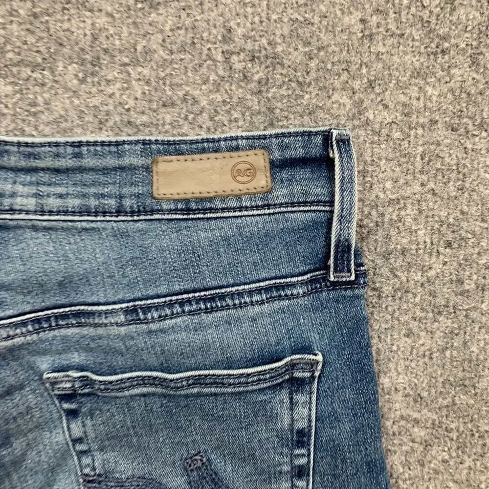 Anthropologie Jeans Womens 27 Blue Denim High Rise Stevie Ankle Slim Straight